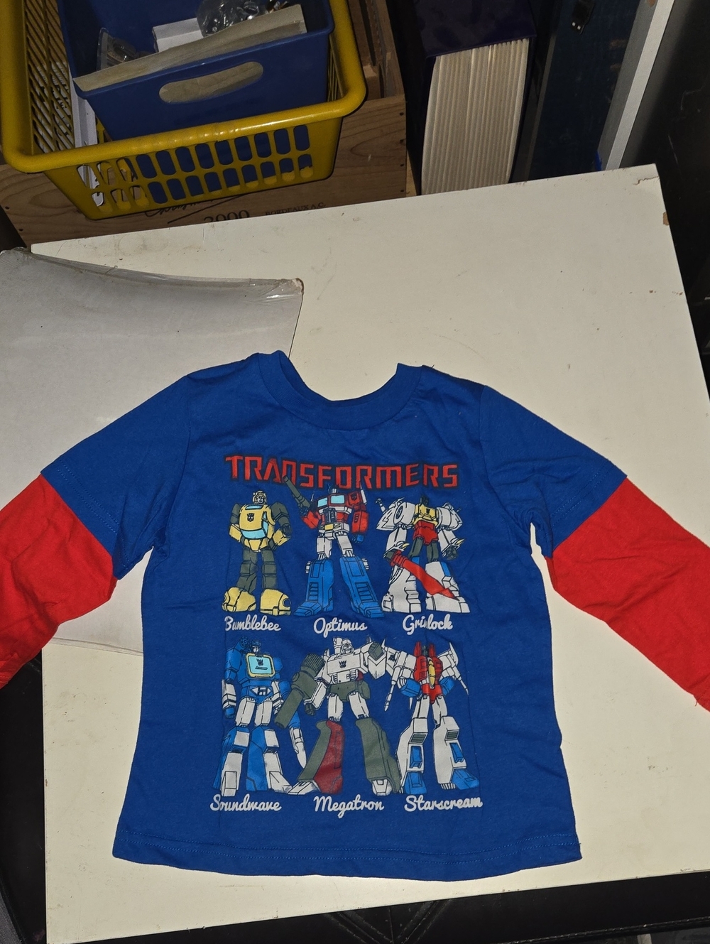 Transformers Boys' Blue & Red Long-Sleeve Character Tee